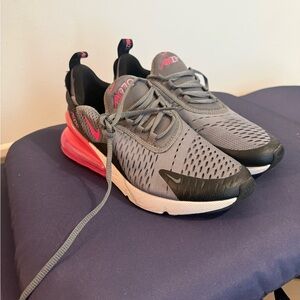 Nike Air Max 270 Gray with Pink Accents